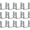 Tvoros inkarai, 12 vnt., sidabriniai, 14x6x15 cm, cinkuotas plienas