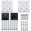 Tvoros plokštė 10 pcs WPC ir aliuminis Ruda
