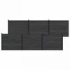 Tvoros plokštė 6 pcs WPC ir aliuminis Juoda