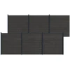 Tvoros plokštė 6 pcs WPC ir aliuminis Juoda