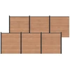 Tvoros plokštė 6 pcs WPC ir aliuminis Ruda