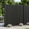 Tvoros plokštė 6 vnt. 1055 x 186,5 cm WPC ir aliuminis Juoda