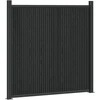 Tvoros plokštė 6 vnt. 1055 x 186,5 cm WPC ir aliuminis Juoda