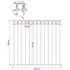 Tvoros segmentas, juodos spalvos, 1,7x1,5m, plienas