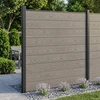 Tvoros rinkinys 180 x 186 cm WPC ir aliuminis Pilka