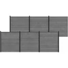 Tvoros rinkinys 1045 x 186 cm WPC ir aliuminis Pilka