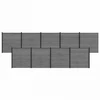 Tvoros rinkinys 1564 x 186 cm WPC ir aliuminis Pilka