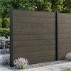 Tvoros rinkinys 175 x 186 cm WPC ir aliuminis Juoda
