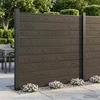 Tvoros rinkinys 175 x 186 cm WPC ir aliuminis Juoda
