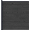 Tvoros rinkinys 175 x 186 cm WPC ir aliuminis Juoda