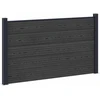 Tvoros rinkinys 180 x 105 cm WPC ir aliuminis Juoda