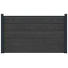 Tvoros rinkinys 180 x 105 cm WPC ir aliuminis Juoda