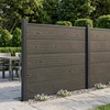 Tvoros rinkinys 180 x 105 cm WPC ir aliuminis Juoda