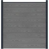 Tvoros rinkinys 180 x 186 cm WPC ir aliuminis Pilka