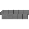 Tvoros rinkinys 1830 x 186 cm WPC ir aliuminis Pilka
