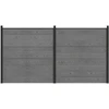 Tvoros rinkinys 353 x 186 cm WPC ir aliuminis Pilka