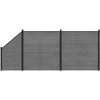 Tvoros rinkinys 446 x 186 cm WPC ir aliuminis Pilka