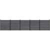 Tvoros rinkinys 5 vnt. 872 x 186 cm WPC ir aliuminis Pilka