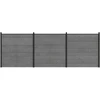 Tvoros rinkinys 526 x 186 cm WPC ir aliuminis Pilka