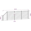 Tvoros rinkinys 619 x 186 cm WPC ir aliuminis Pilka