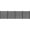 Tvoros rinkinys 699 x 186 cm WPC ir aliuminis Pilka