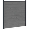 Tvoros rinkinys 699 x 186 cm WPC ir aliuminis Pilka