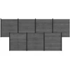 Tvoros rinkinys 7 vnt. 1218 x 186 cm WPC ir aliuminis Pilka