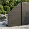 Tvoros rinkinys 95 x 180 cm WPC ir aliuminis Juoda