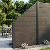 Tvoros rinkinys 95 x 180 cm WPC ir aliuminis Juoda