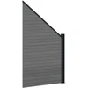 Tvoros rinkinys 95 x 180 cm WPC ir aliuminis Pilka