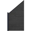 Tvoros rinkinys 95 x 180 cm WPC ir aliuminis Juoda