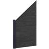 Tvoros rinkinys 95 x 180 cm WPC ir aliuminis Juoda