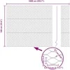 Hexagonal Fence with Post 10 x 1 m PVC dengtas plienas Pilka