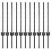 Įmontuotas tvoros stulpas 11 vnt. Pilka 100 cm
