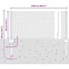 Hexagonal Fence with Post 25 x 0,6 m PVC dengtas plienas Pilka