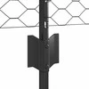 Hexagonal Fence with Post 100 x 0,6 m PVC dengtas plienas Pilka