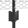 Hexagonal Fence with Post 100 x 0,6 m PVC dengtas plienas Pilka