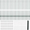 Hexagonal Fence with Post 50 x 1 m PVC dengtas plienas Žalia