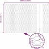 Hexagonal Fence with Post 100 x 1 m PVC dengtas plienas Žalia