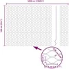 Hexagonal Fence with Post 50 x 1 m PVC dengtas plienas Žalia