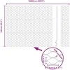 Hexagonal Fence with Post 100 x 1,4 m PVC dengtas plienas Žalia