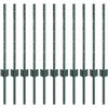 Įmontuotas tvoros stulpas 11 pcs Žalia 100 cm