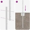 Tvorelės stulpas 11 pcs Sidabro 100 cm Plienas