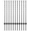 Lauko įmontuotas tvoros stulpas 11 vnt. Pilka 140 cm