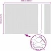 Hexagonal Fence with Post 25 x 1,4 m PVC dengtas plienas Pilka