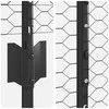 Hexagonal Fence with Post 50 x 1,4 m PVC dengtas plienas Pilka