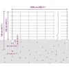 Lauko laukinė tvora su stulpais 25 x 1 m Galvanizuotas plienas