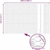 Hexagonal Fence with Post 25 x 1,4 m PVC dengtas plienas Pilka