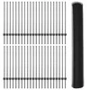 Hexagonal Fence with Post 100 x 1 m PVC dengtas plienas Pilka