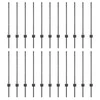 Įmontuotas tvoros stulpas 22 pcs Pilka 120 cm